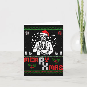 Merry Rx Mas Skeleton Pharmacist Pharmacy Tech Ugl Card