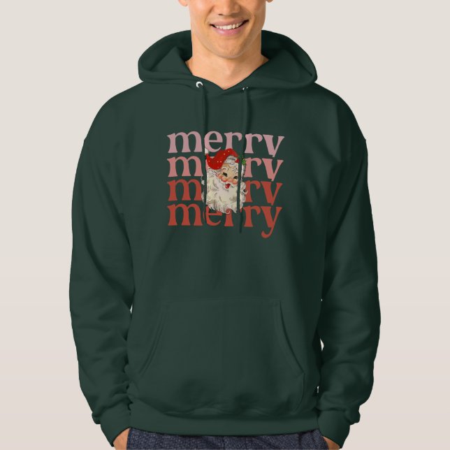 Merry santa christmas hoodie (Front)