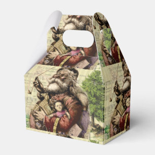 Merry Santa Claus Tree Classic Illustration Favour Box