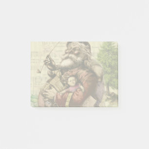 Merry Santa Claus Tree Classic Illustration Post-it Notes