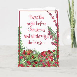 Merry Santa & Family Pets Christmas Cute Dog Cat Holiday Card