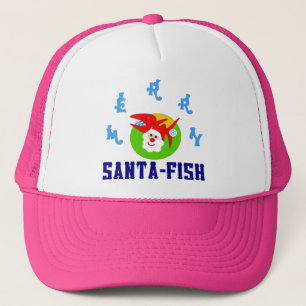 ♫♥Merry Santa-Fish Hilarious Trucker Hat♥♪ Hat