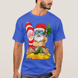 Merry Santa Tee Christmas in July Hawaiian Xmas T-