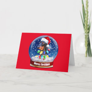 Merry Sausage Christmas wiener dog Holiday Card