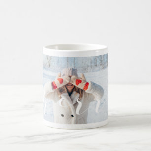 Merry Script Simple& Modern Full Photo Layout Coffee Mug