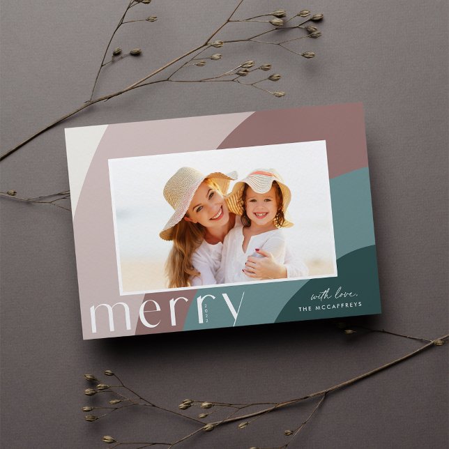 Merry Shades | Modern Horizontal Photo Holiday Card (Creator Uploaded)