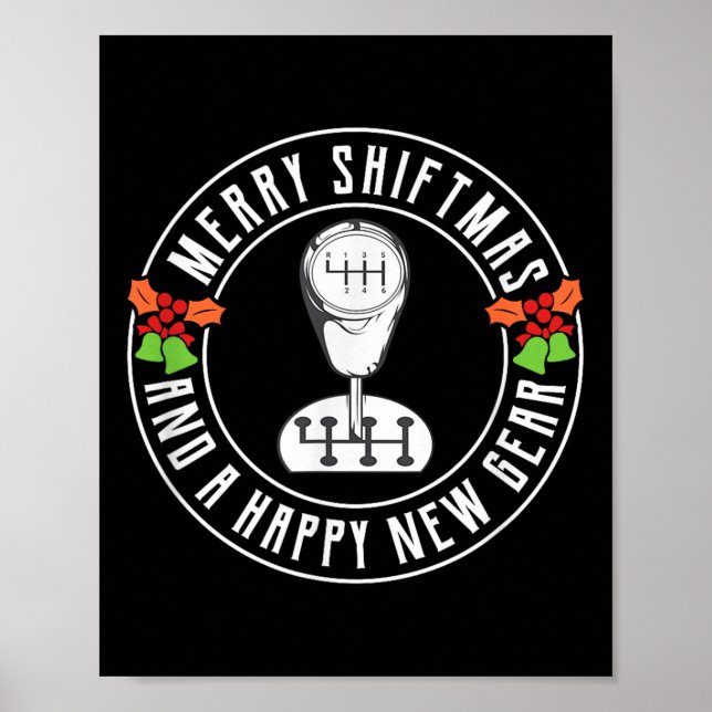 Merry Shiftmas Manual Transmission Christmas Theme Poster (Front)