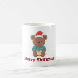 Merry Shiftmas Nurse Bear Cocoa Mug
