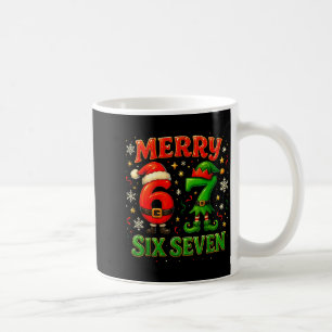 Merry Six Seven Funny Meme 67 Christmas Couple Des Coffee Mug