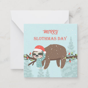 Merry Slothmas Card