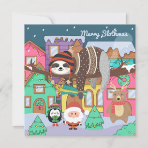 Merry Slothmas  Holiday Card