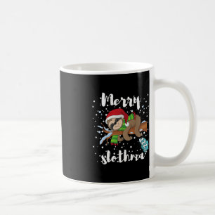 Merry Slothmas Lazy Sloth Lover Xmas Christmas Fa Coffee Mug