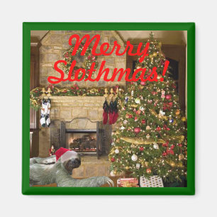 Merry Slothmas Magnet