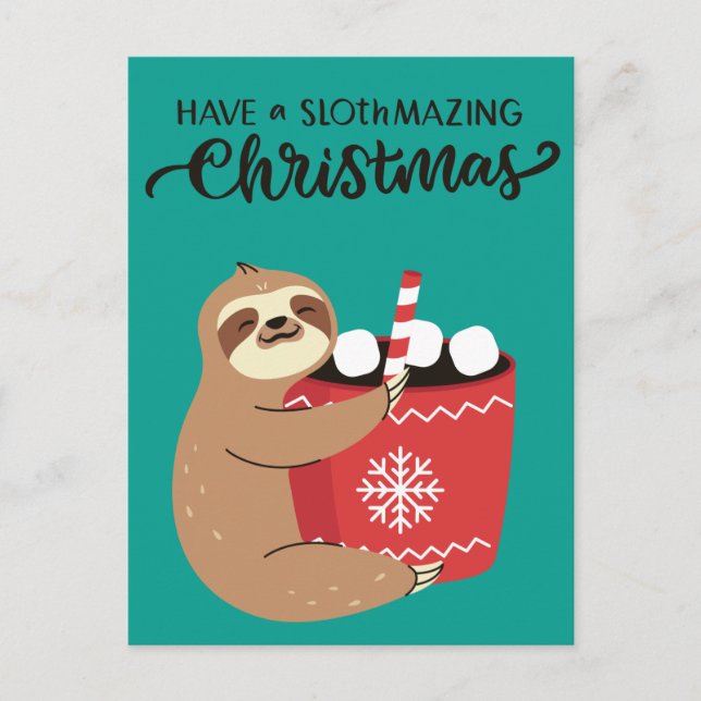 Merry Slothmas Postcard (Front)