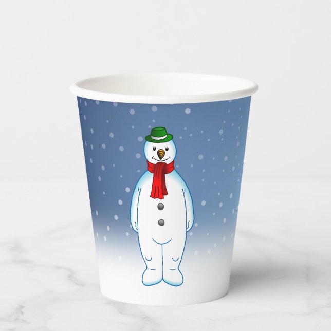 Merry Snowman Paper Cups (Front)