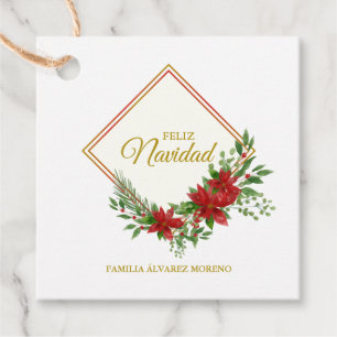 Merry Spanish Christmas with Easter Flower and Ace Favour Tags