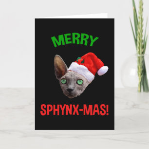 Merry Sphynx-But Funny Christmas Sphynx Cat Lover Holiday Card