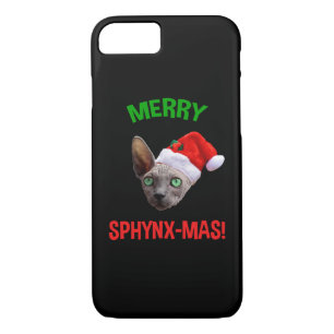 Merry Sphynx-Mas Funny Christmas Sphynx Cat Lover iPhone 8/7 Case