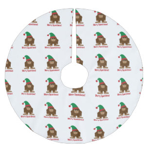 Merry Squatchmas! Brushed Polyester Tree Skirt