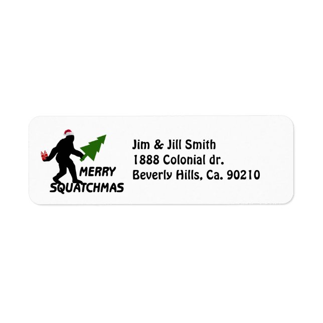 Merry Squatchmas Return Address Label (Front)