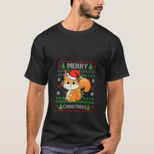 Merry Squirrel Christmas Pajama Ugly Sweater Santa