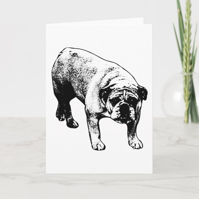 Merry & Steady Bulldog Card (Front)