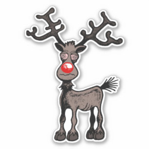 Merry Stressmas with Rudolph the Reindeer Sticker