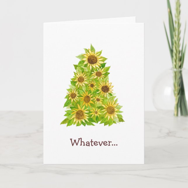 Merry Sunflower Whatever Card (Front)
