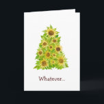 Merry Sunflower Whatever Card<br><div class="desc">The design on this card is from a watercolor painting of sunflowers by Julia Morrill</div>