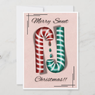 Merry Sweet Christmas Card – Festive Candy Cane De