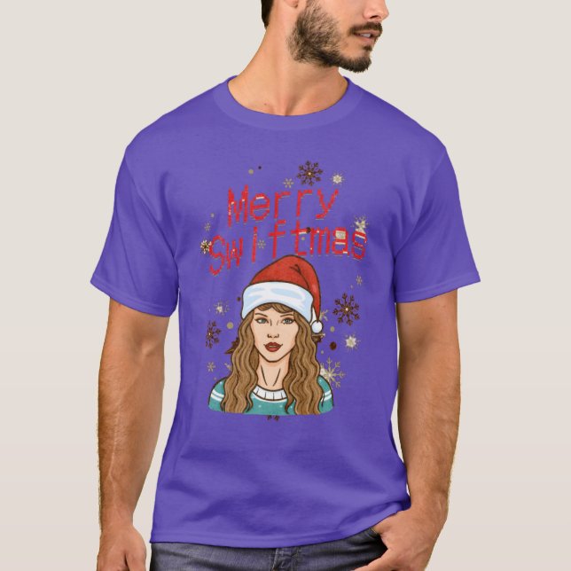 Merry Swiftmas funny holidays gift idea for swifty T-Shirt (Front)