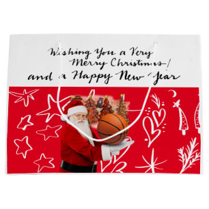 MERRY SWISHMAS Basketball Large Gift Bag