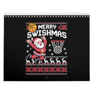 Merry Swishmas Basketball Ugly Christmas Xmas Calendar