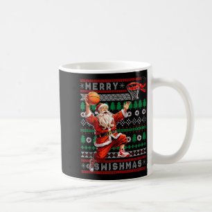 Merry Swishmas Basketball Ugly Christmas Xmas Men  Coffee Mug