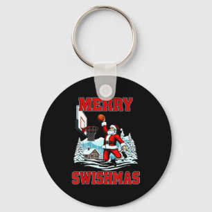 Merry Swishmas Basketball Ugly Christmas Xmas Men  Key Ring