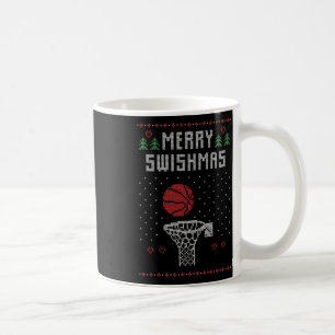 Merry Swishmas Bysketbyll Ugly Christmas S Coffee Mug