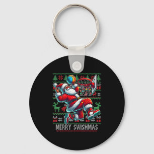 Merry Swishmas Christmas Basketball Ugly Youth Swe Key Ring