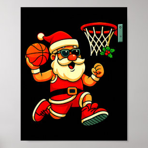 Merry Swishmas Ugly Christmas Sweater Basketball C Poster