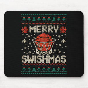 Merry Swishmas Ugly Christmas Sweater Bysketll Mouse Pad