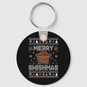 Merry Swishmas Ugly Christmas Sweater Sketll Chris Key Ring