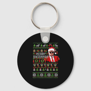Merry Swishmas Ugly Christmas Trump Christmas Key Ring