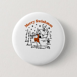 Merry Swishmas Ugly Sweater  6 Cm Round Badge