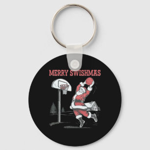 Merry Swishmas X-mas Sketll Ugly Christmas Sweater Key Ring