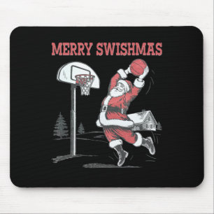 Merry Swishmas X-mas Sketll Ugly Christmas Sweater Mouse Pad
