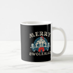 Merry Swolemas Funny Bodybuilding Santa Christmas Coffee Mug