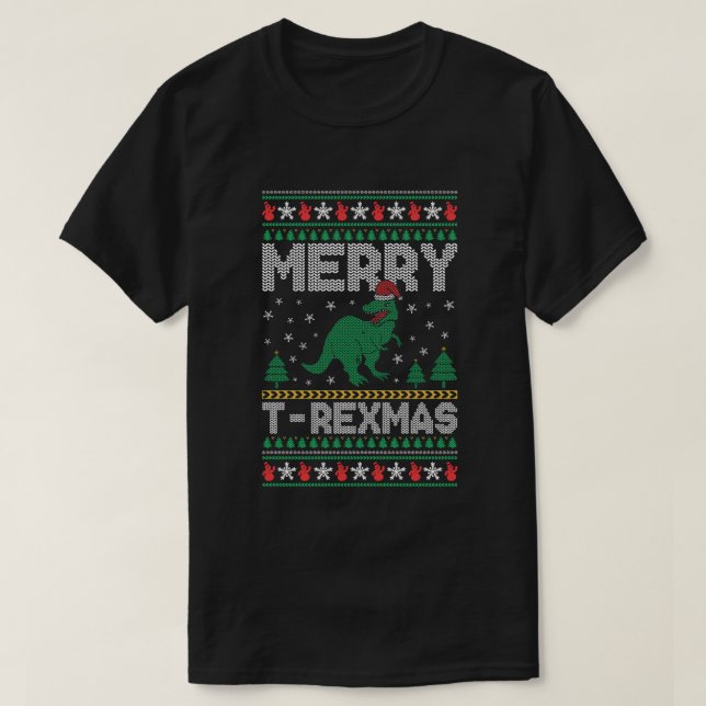 Merry T-REXMAS  T-Shirt (Design Front)