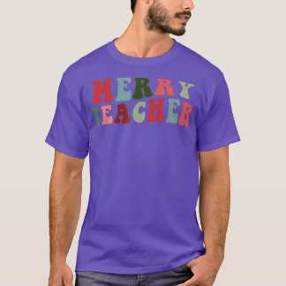 Merry Teacher School Christmas Santas Favourite Te T-Shirt
