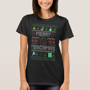 Merry Teachmas Math Teacher Christmas Ugly Sweater