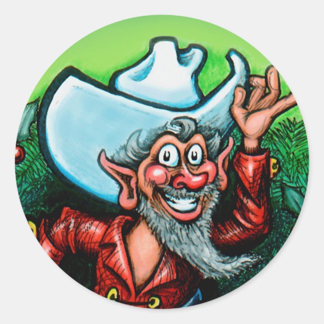 Merry Texmas Classic Round Sticker (Front)
