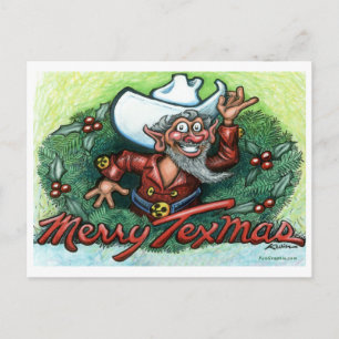 Merry Texmas Holiday Postcard